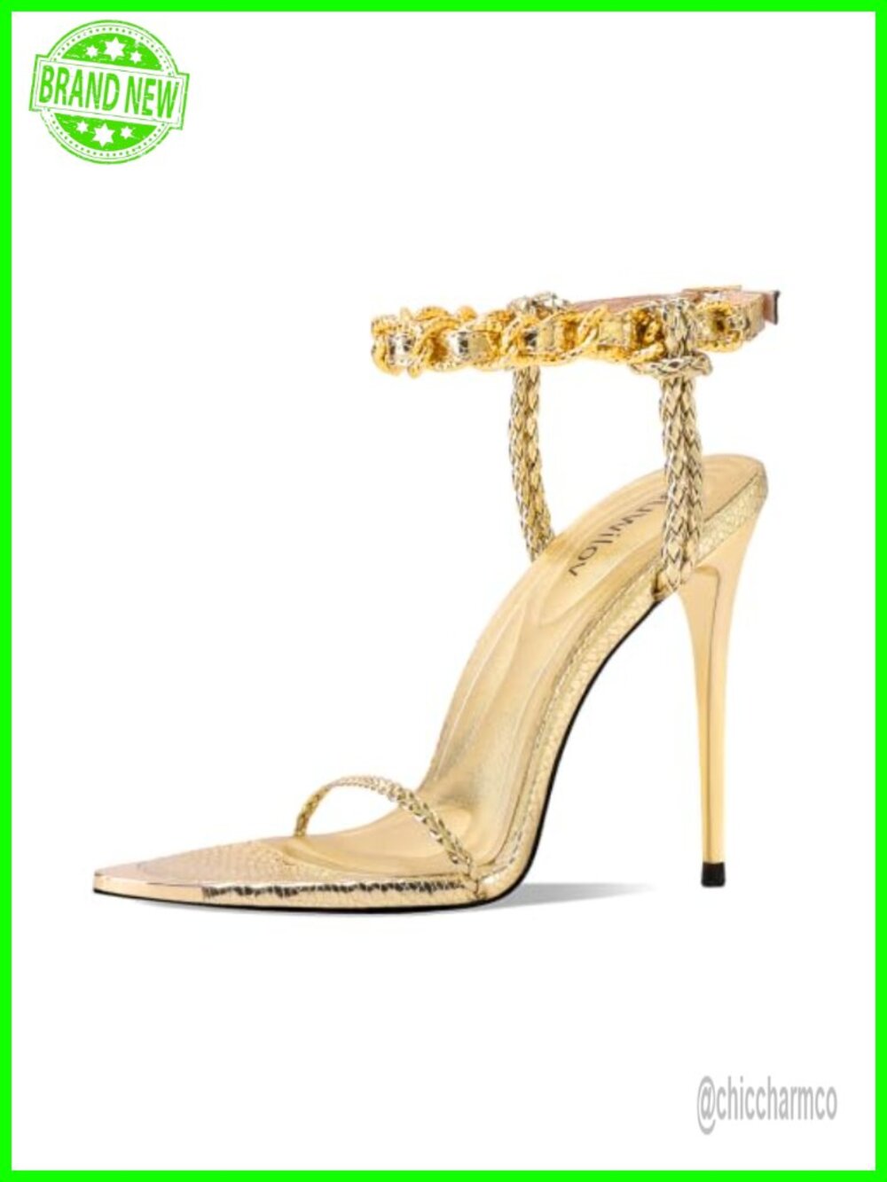 Strappy Stiletto Heels Open Toe Ankle Strap Dress Sandals Wedding Prom